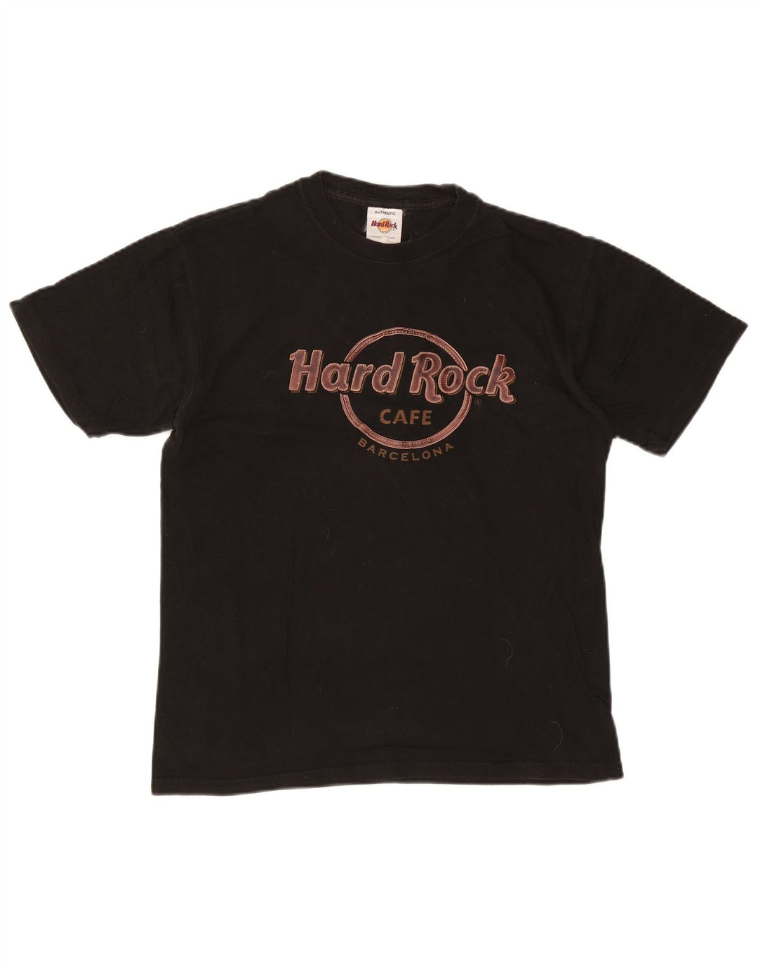 Camiseta masculina HARD ROCK CAFE Barcelona gráfica top médio preto