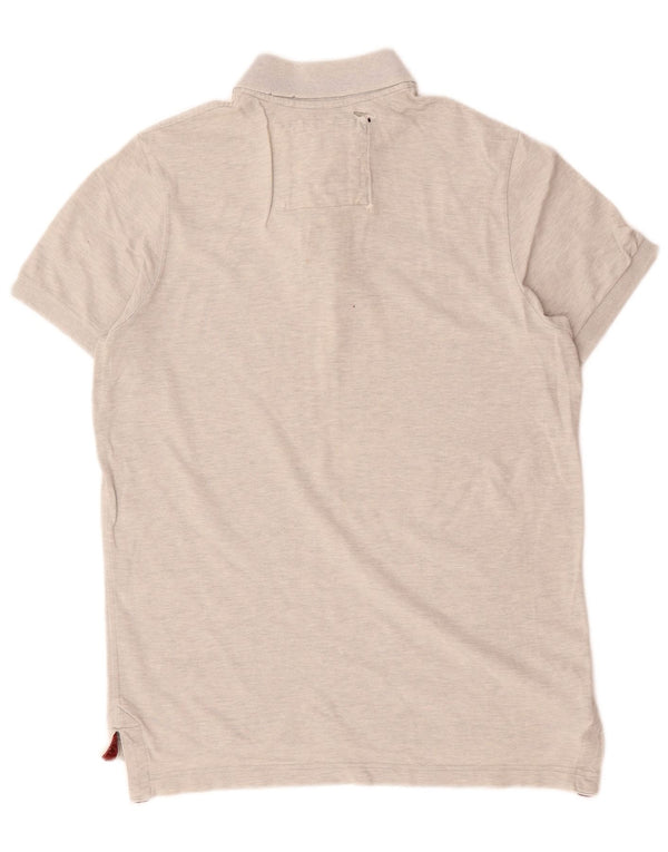 Abercrombie & Fitch Camisa polo masculina pequena algodão manchado cinza
