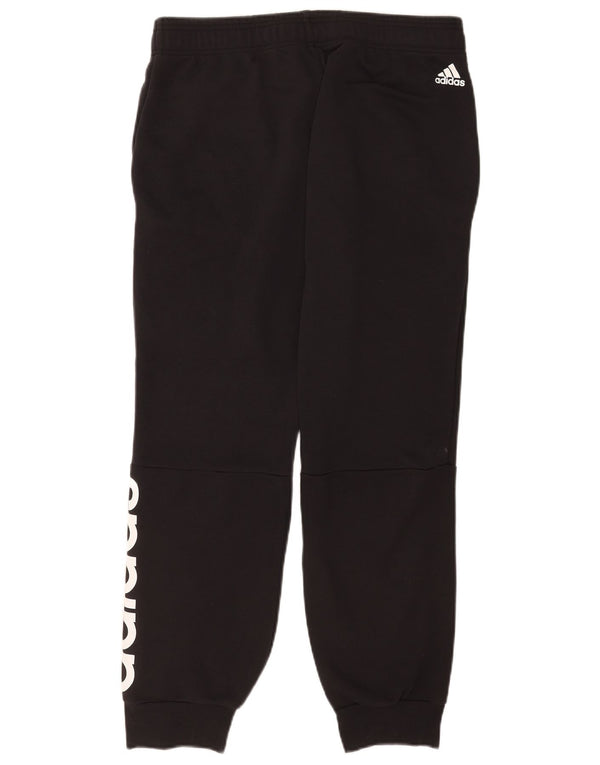 Calça de treino feminina Adidas Joggers UK 16/18 grande algodão preto esportivo