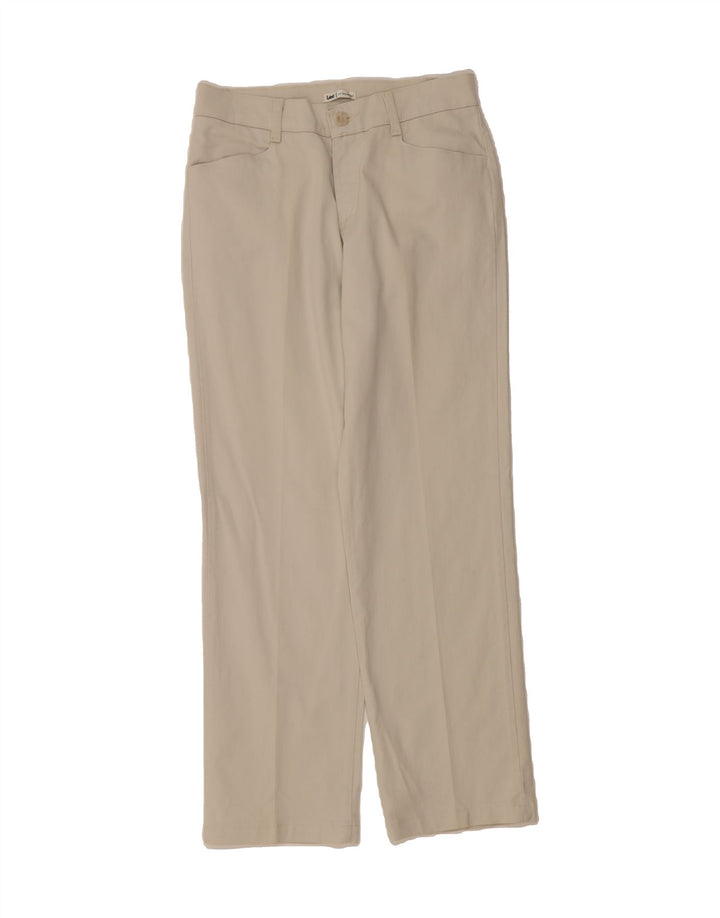 LEE Womens Straight Casual Trousers US 6 Medium W29 L29 Beige Cotton Vintage Lee and Second-Hand Lee from Messina Hembry 