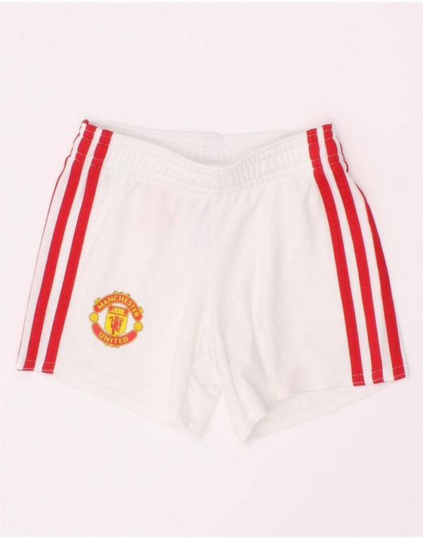 Shorts esportivos Adidas Baby Boys Manchester United 6-9 meses branco poliéster