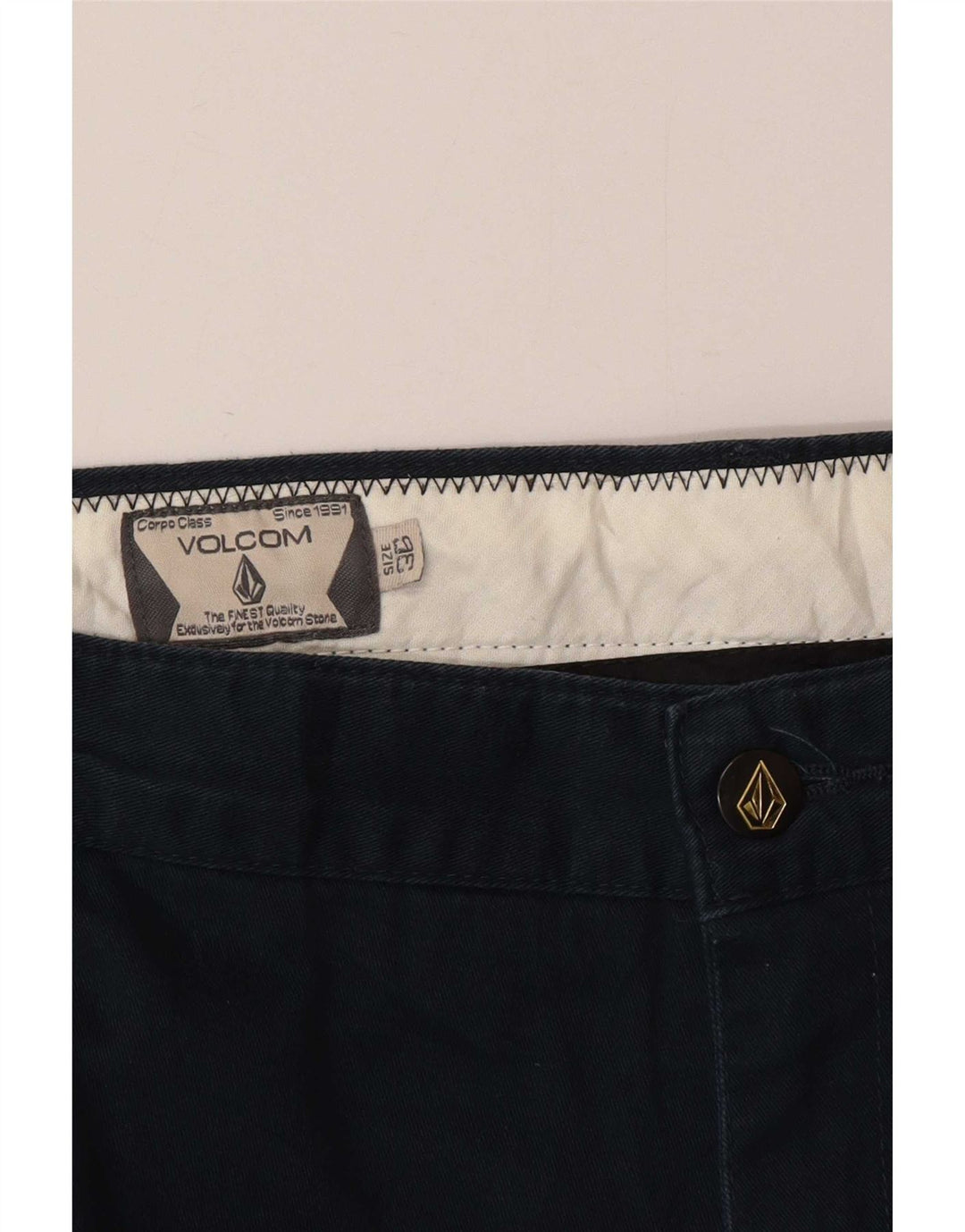 Calça Chino Reta Masculina Volcom W36 L26 Azul Marinho