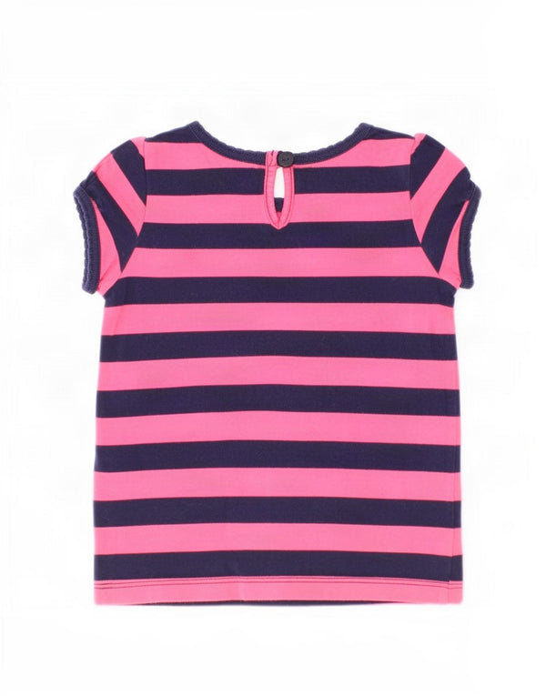 Tommy Hilfiger Bebê Menina 12-18 Meses Algodão Listrado Rosa