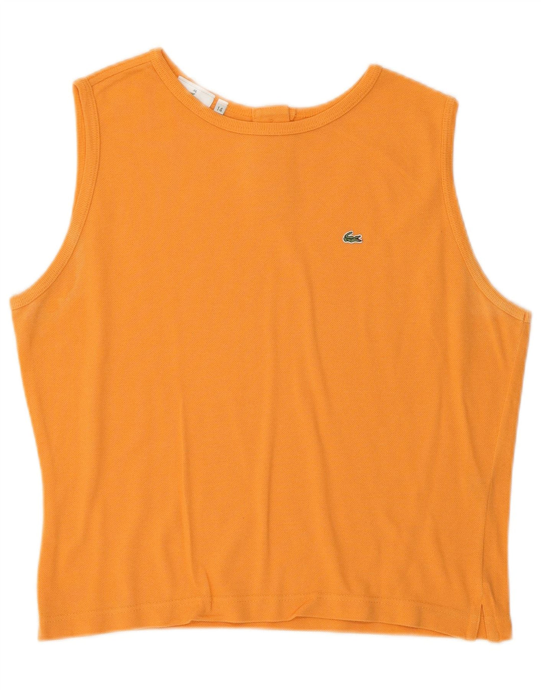 Colete feminino Lacoste tamanho superior 46 XL laranja algodão