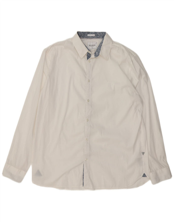Camisa masculina GUESS Regular Fit XL algodão branco