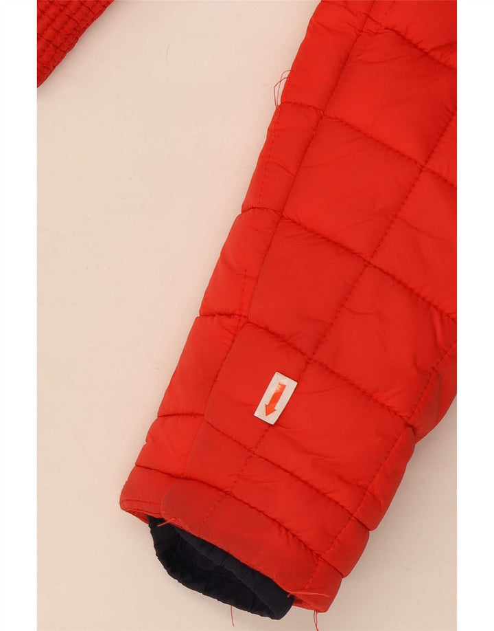 Jaqueta acolchoada com capuz feminina Superdry UK 14 Nylon vermelho grande
