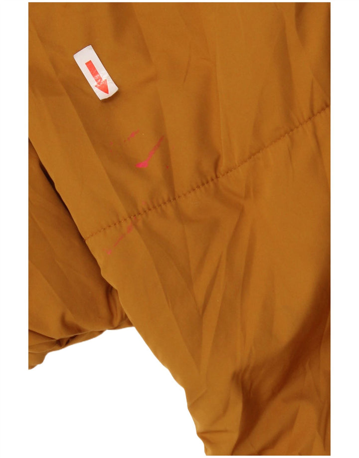 Jaqueta feminina acolchoada com capuz Marks & Spencer Reino Unido 12 poliéster amarelo médio