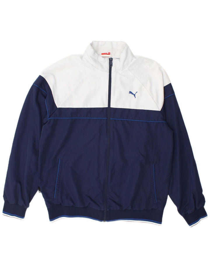Puma Mens Tracksuit Top Jacket Grande Azul Marinho Colourblock Poliéster