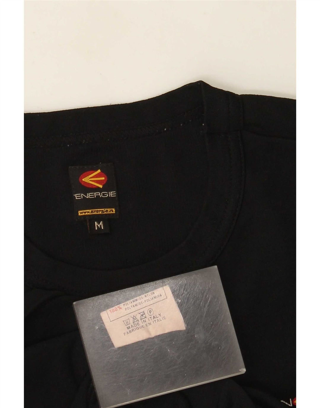 Energie Mens Top Manga Longa Médio Preto Poliamida