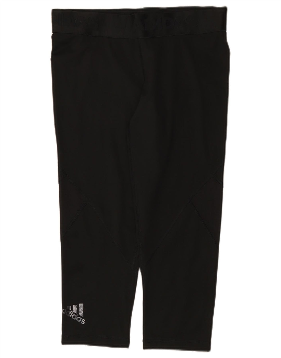 Adidas Mulher Climacool Graphic Capri Leggings UK 12/14 Médio Preto