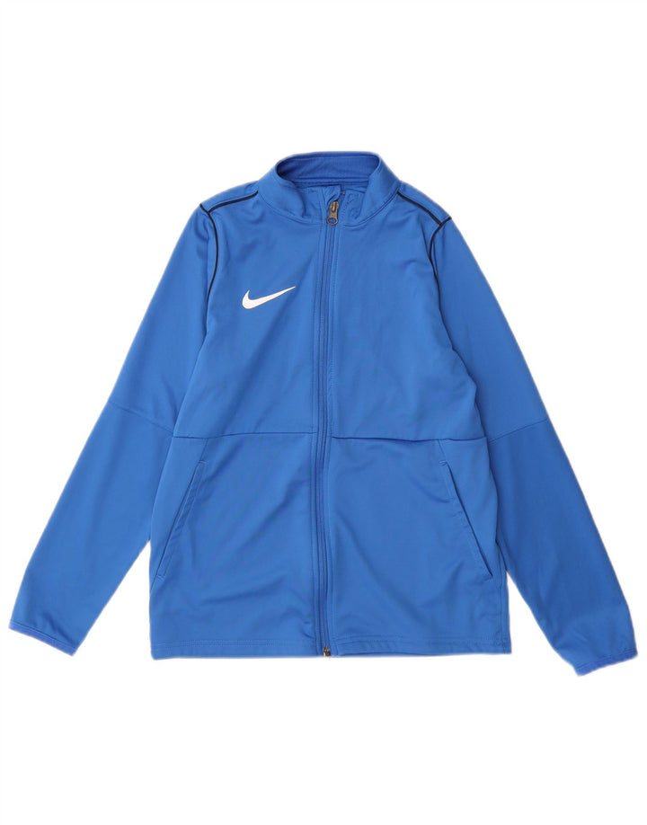 Jaqueta Nike Boys Dri Fit Tracksuit Top 10-11 Anos Poliéster Azul Médio