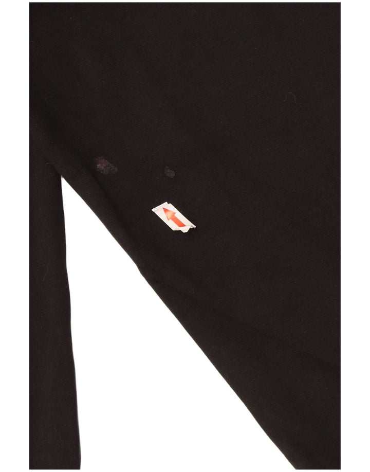 Calça de treino feminina Zara UK 12 algodão preto médio