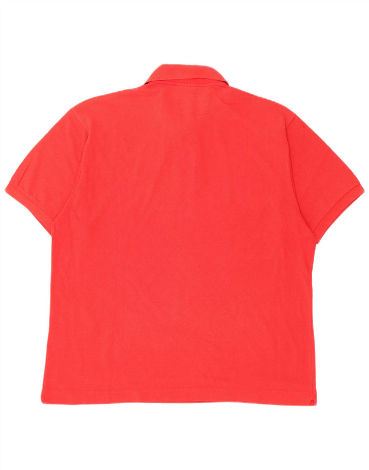 Camisa polo masculina Lacoste tamanho 5 grande algodão vermelho