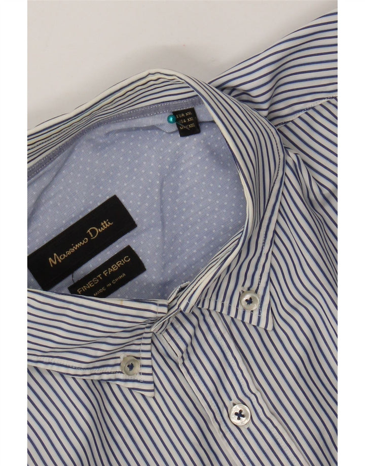 Camisa masculina Massimo Dutti 2XL listrada azul