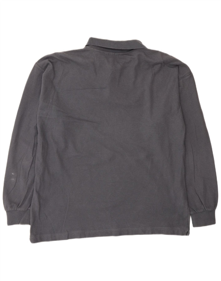 Camisa polo masculina de manga comprida DIADORA IT 48 algodão cinza médio