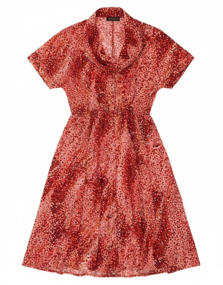 Vestido vintage feminino linha A IT 50 XL Borgonha manchado