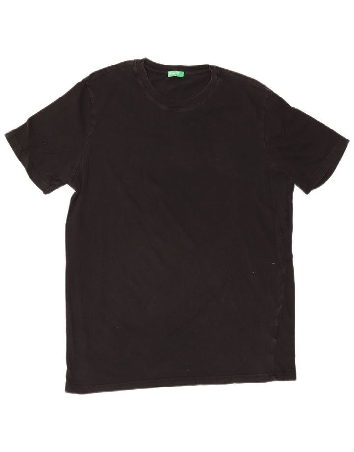 Camiseta masculina Benetton grande algodão preto