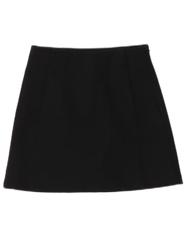 Mini saia feminina Zara XS W24 poliéster preto