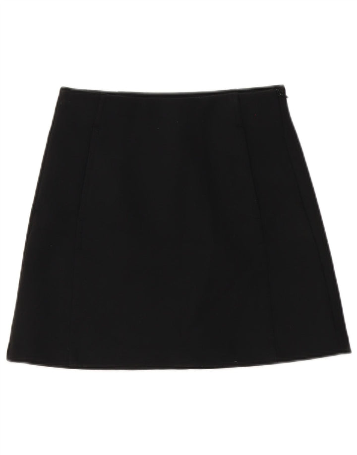 Mini saia feminina Zara XS W24 poliéster preto