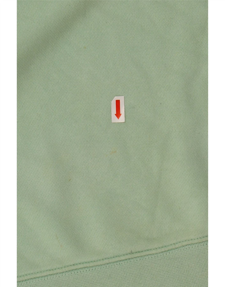 ADIDAS Womens Oversized Crop Hoodie Jumper Reino Unido 8 Pequeno Algodão Verde