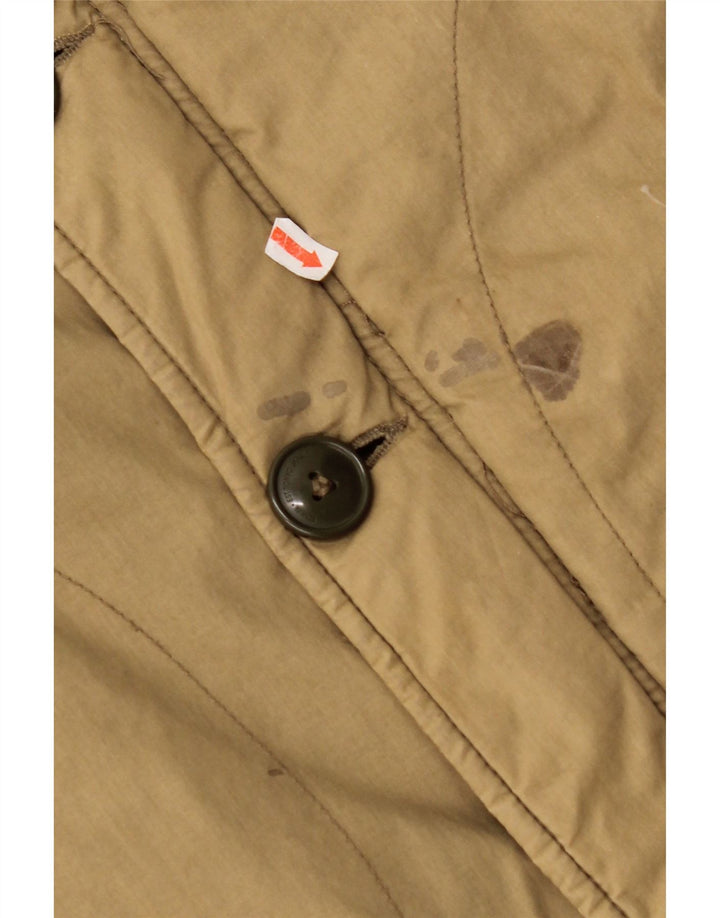 Casaco acolchoado masculino EDWIN Reino Unido 38 algodão bege médio