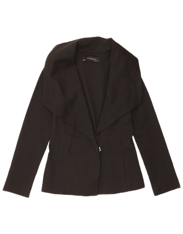 Jaqueta blazer feminina Zara com 1 botão Reino Unido 12 médio preto