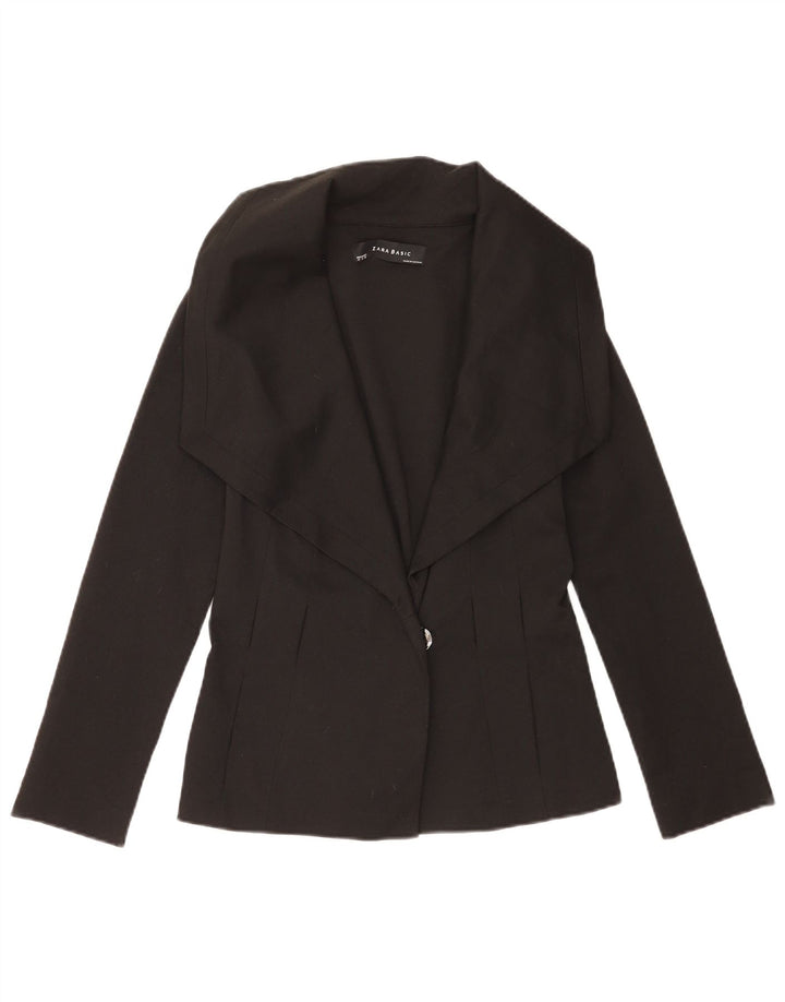 Jaqueta blazer feminina Zara com 1 botão Reino Unido 12 médio preto