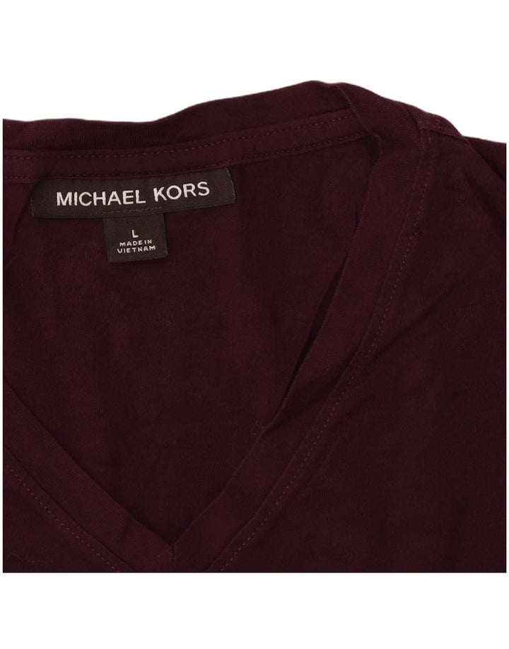 Camiseta masculina MICHAEL KORS grande Borgonha
