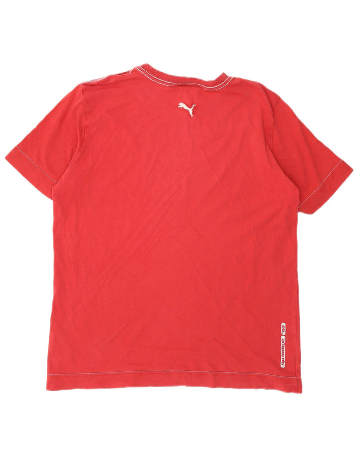 Puma Camiseta Masculina Graphic Top Médio Vermelho