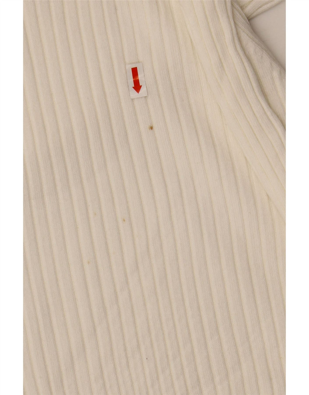 Suéter feminino ZARA com gola redonda e gola redonda, viscose branca pequena, Reino Unido 10