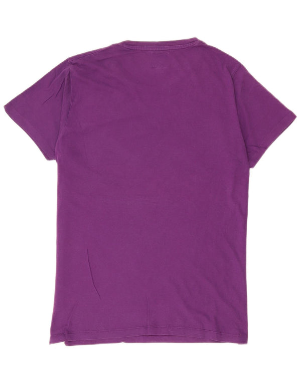 Camiseta gráfica masculina Jack & Jones grande algodão roxo