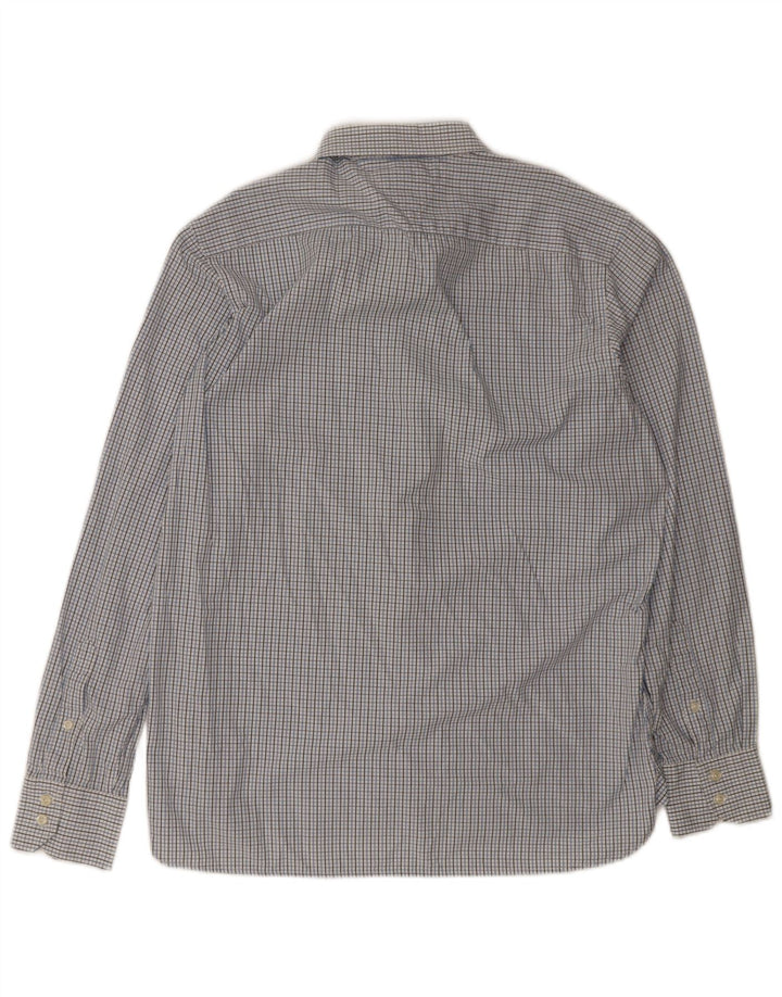 Camisa masculina Tommy Hilfiger grande algodão xadrez azul