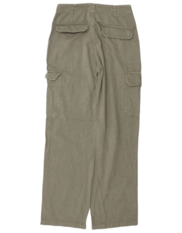 Calça cargo feminina Zara cintura alta reta UE 36 XS W26 L31 cáqui