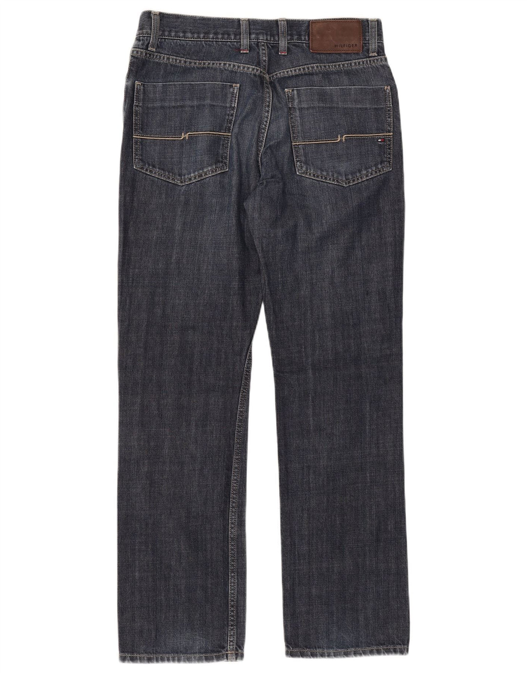 Jeans retos masculinos Tommy Hilfiger W33 L32 algodão azul