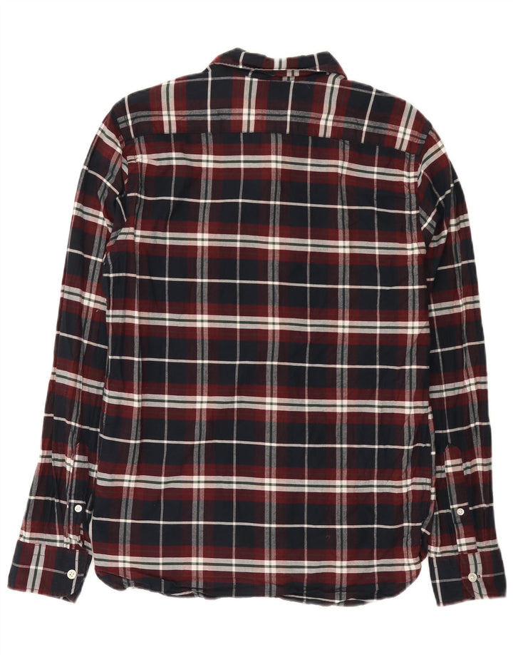 Camisa masculina de flanela Levi's pequena preta xadrez de algodão