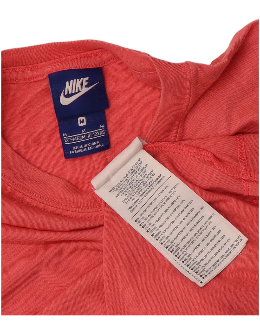 Camiseta Nike Menina Top 10-11 Anos Médio Poliéster Rosa
