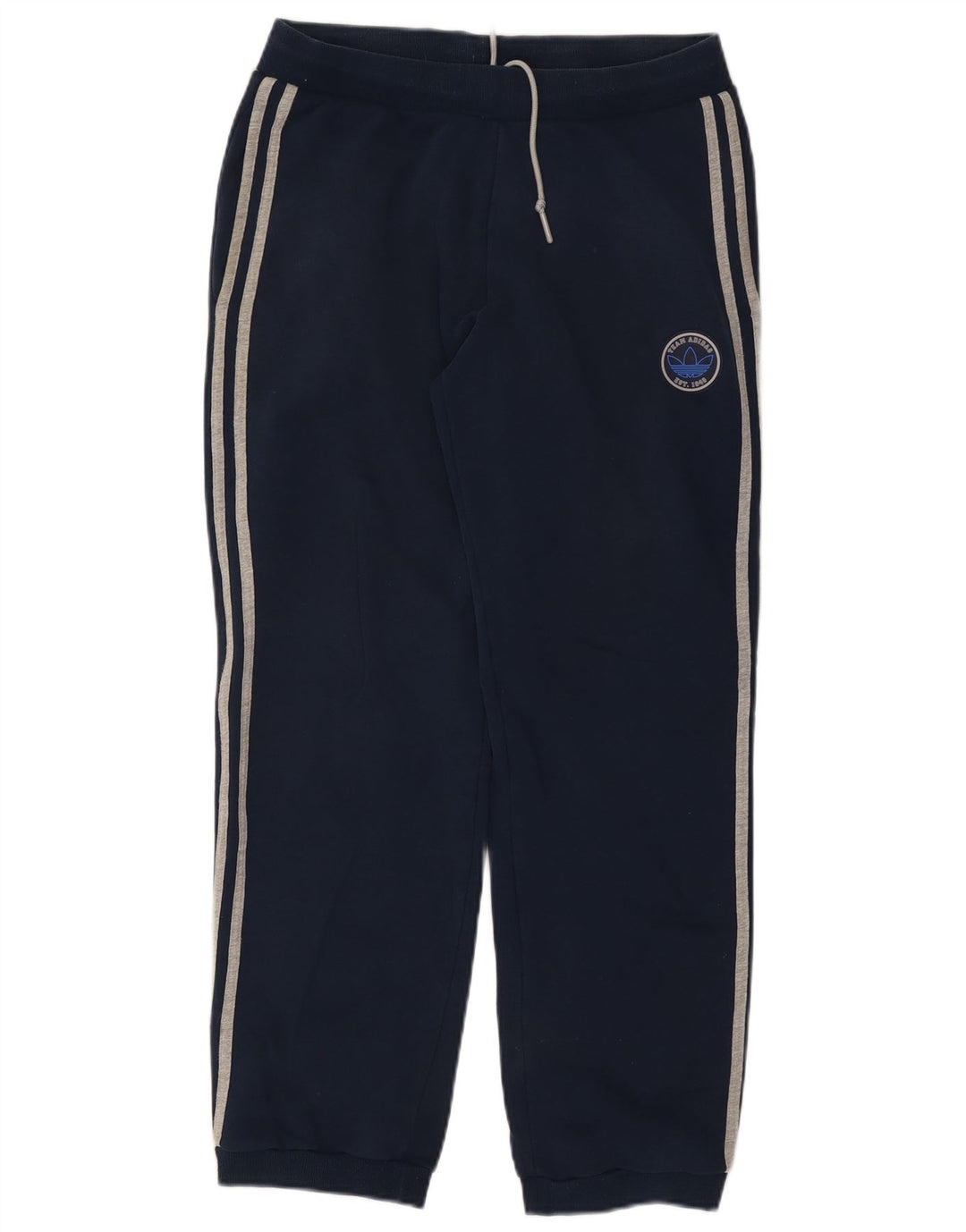 ADIDAS Mens Graphic Tracksuit Calças Joggers Médio Azul Marinho Algodão