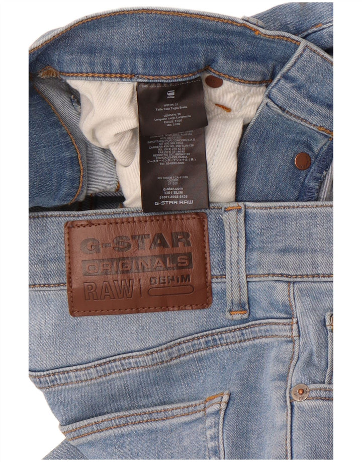 G-Star Masculino Slim Jeans W31 L30 Azul Algodão