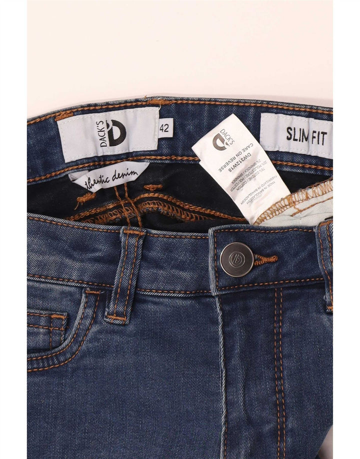 Calça jeans feminina Dack's Slim IT 42 médio W26 L28 algodão azul