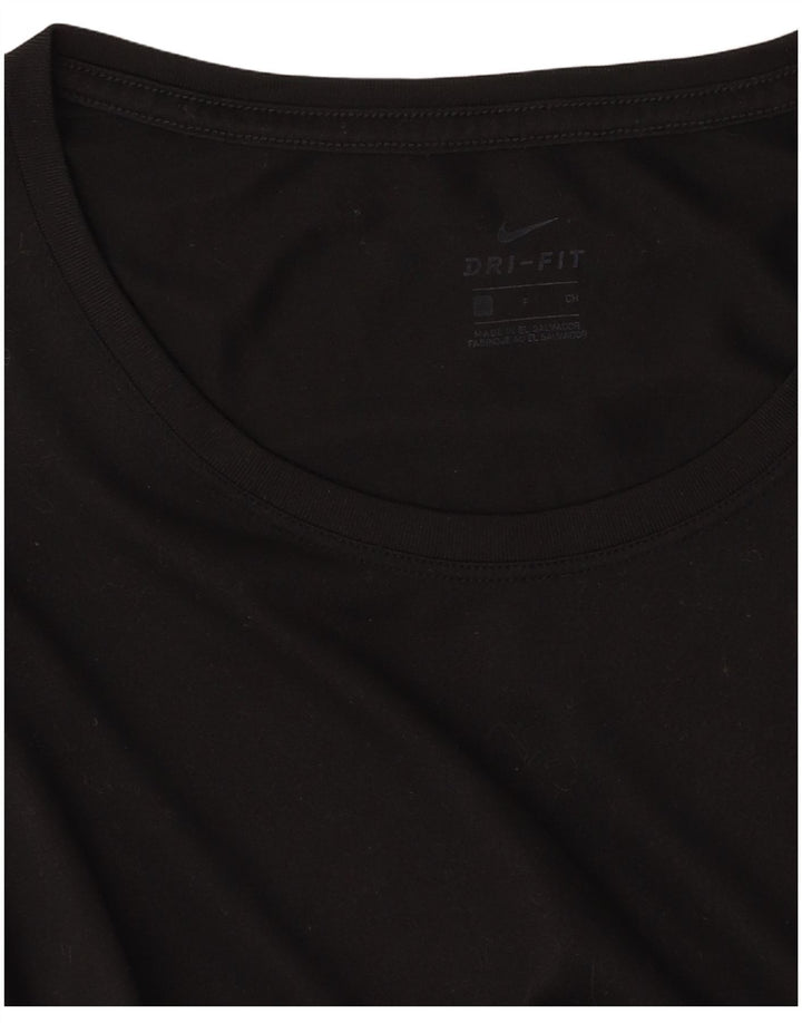 Camiseta Nike Feminina Dri Fit Top UK 10 Pequena Preta