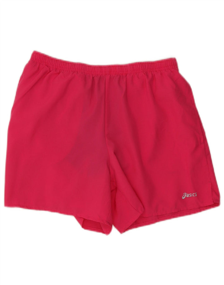 Shorts esportivos femininos Asics UK 14 poliéster rosa médio