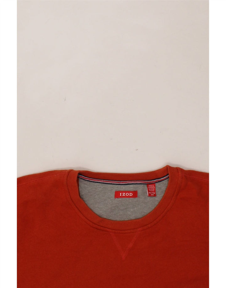 IZOD Mens Big & Tall Sweatshirt Jumper 2XL Orange Cotton Vintage Izod and Second-Hand Izod from Messina Hembry 