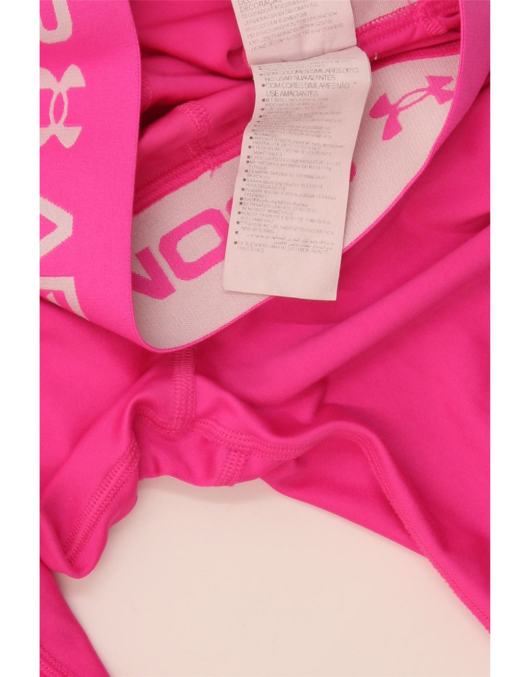 Under Armour Womens Graphic Leggings UK 8 Pequeno Rosa Poliamida