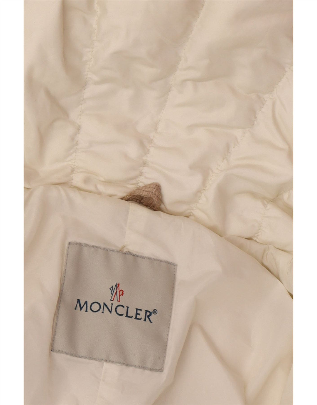 Jaqueta acolchoada Moncler para meninas 9-10 anos nylon branco