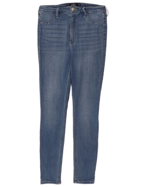 Calça jeans skinny feminina Hollister cintura alta W30 L28 algodão azul