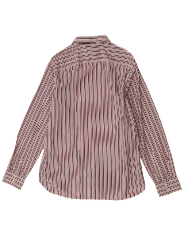 Camisa masculina Tommy Hilfiger grande listrada multicolorida de algodão