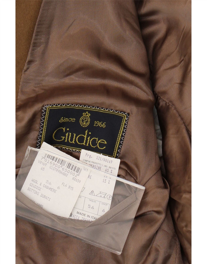 Jaqueta blazer masculina Giudice com 2 botões IT 56 3XL lã bege