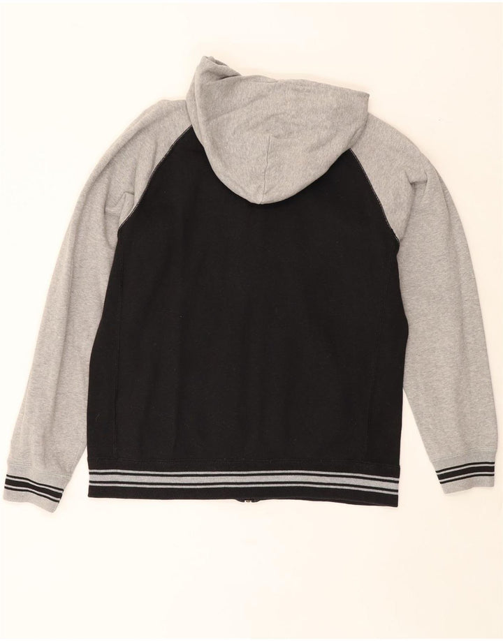 CHAMPION Mens Zip Hoodie Sweater Large Black Colourblock Cotton Vintage Champion and Second-Hand Champion from Messina Hembry 
