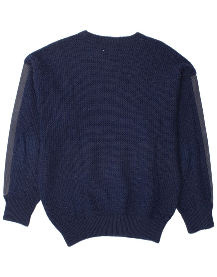 BY AMERICAN Suéter masculino com gola canoa grande azul marinho