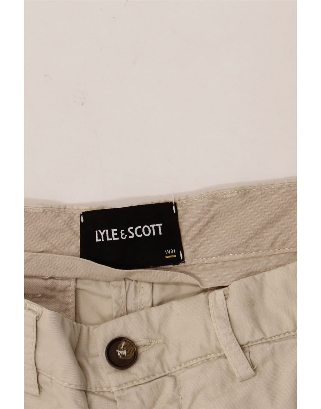 Lyle & Scott Mens Chino Shorts W31 Médio Bege